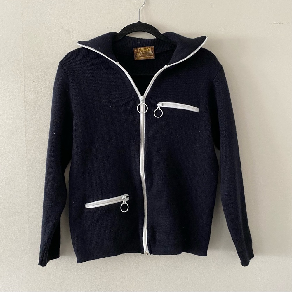 Tundra vintage wool zipup sweater